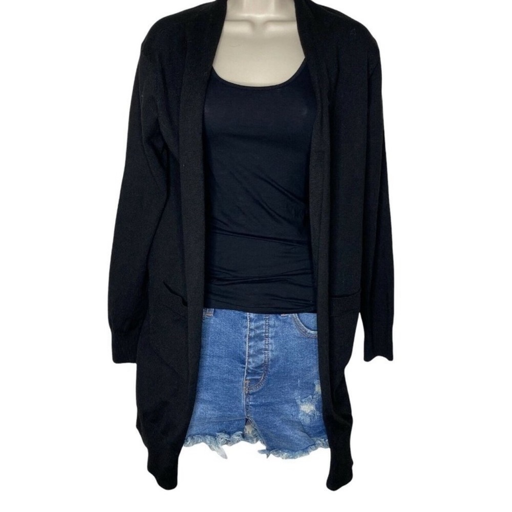 Sweet Romeo | EUC Black Long Sleeve Duster Cardigan Size S